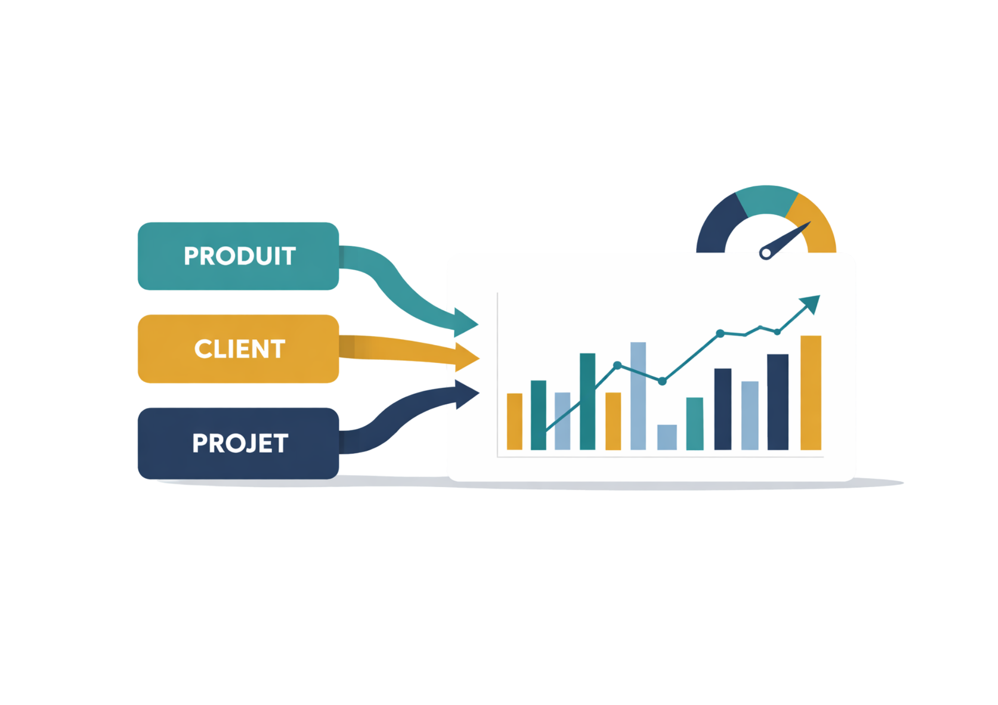 Équilibre et structure de la gestion d'entreprise, symbolisés par des pyramides de pierres.